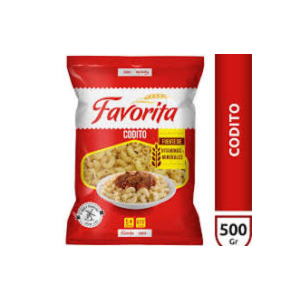Fideos Favorita Codito Rayado 500 gr