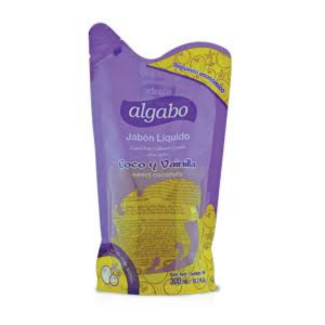 Jabón Liquido Algabo Coco Vainilla Doy Pack 300ml