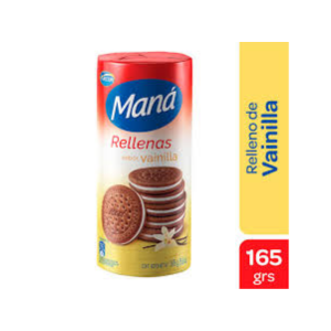 Galletitas Mana Chocolate Rellena de Vainilla 165 gr Arcor