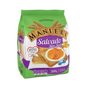 Manieri Tostadas Salvado sin sal