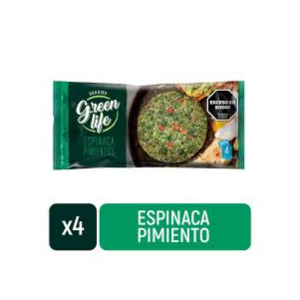 Medallones Veggie Green Life Espinaca y Pimiento 4 unidades