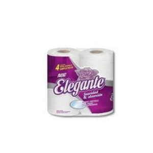 Papel Higiénico 4 rollos Elegante Hoja simple