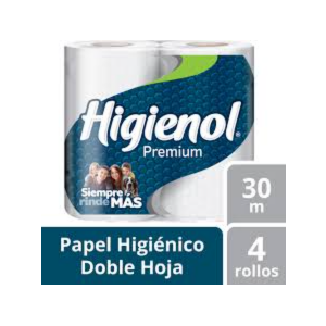 Papel Higiénico Higienol Premium 30 mt 4 rollos