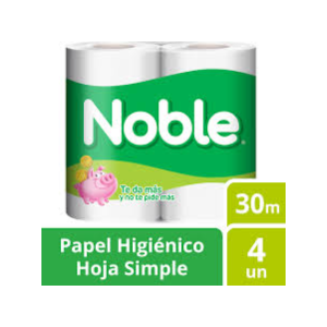 Papel Higiénico Noble 4 un Hoja Simple