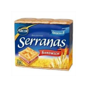 Galletitas Serranas Sandwich 3 x 112 Arcor
