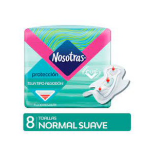 Toallitas Femeninas Nosotras Normal suave 8 uni