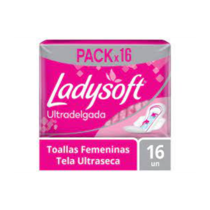 Toallitas Ladysoft Ultra delgada 16 un
