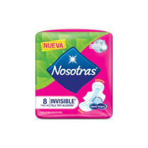 Toallitas Nosotras Invisible tipo algodón 8 un
