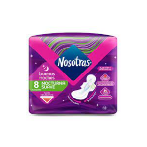 Toallitas Nosotras Nocturnas Suave 8 uni