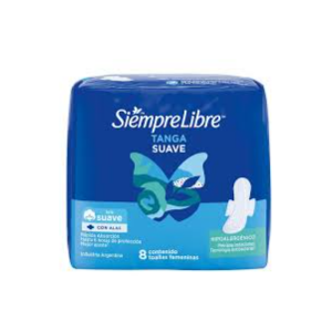 Toallitas Siempre Libre Tanga Suave con alas 8 un