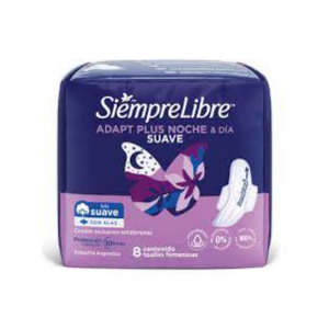Toallitas Siempre libre Adapt plus noche y días Suave con alas 8 uni