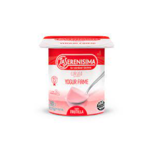 Yogur Clásico entero Firme La Serenisima 120 gr Frutilla